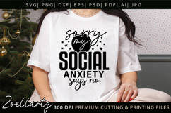 Sarcastic Mental Health SVG Funny Anxiety T-shirt Mug Design Product Image 1