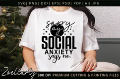 Sarcastic Mental Health SVG Funny Anxiety T-shirt Mug Design Product Image 1