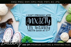 Funny Mental Health SVG Sarcastic Anxiety T-shirt Mug Design Product Image 4