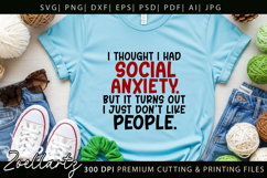 Funny Mental Health SVG Sarcastic Anxiety T-shirt Mug Design Product Image 7