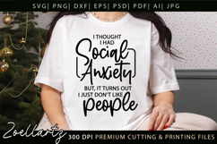 Sarcastic Mental Health SVG Funny Anxiety T-shirt Mug Design Product Image 2