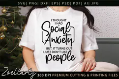 Sarcastic Mental Health SVG Funny Anxiety T-shirt Mug Design Product Image 2