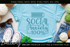 Social Anxiety Funny Quote SVG Sarcastic Mental Health SVG Product Image 4