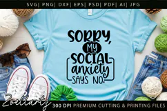 Sarcastic Mental Health SVG Funny Anxiety T-shirt Mug Design Product Image 3