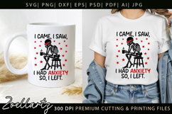 Funny Mental Health SVG Sarcastic Anxiety T-shirt Mug Design Product Image 2