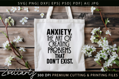 Funny Mental Health SVG Sarcastic Anxiety T-shirt Mug Design Product Image 5