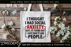 Funny Mental Health SVG Sarcastic Anxiety T-shirt Mug Design Product Image 5