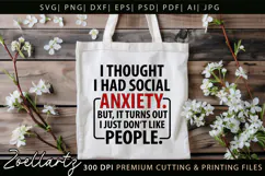 Funny Mental Health SVG Sarcastic Anxiety T-shirt Mug Design Product Image 5