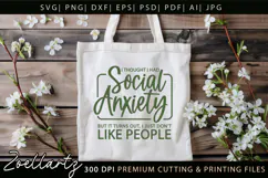 Funny Mental Health SVG Sarcastic Anxiety T-shirt Mug Design Product Image 5