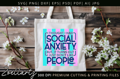 Funny Mental Health SVG Sarcastic Anxiety T-shirt Mug Design Product Image 5