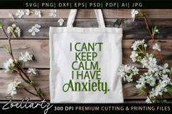 Funny Mental Health SVG Sarcastic Anxiety T-shirt Mug Design Product Image 5