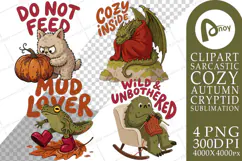 Funny Autumn Water Cryptid Sublimation Product Image 1