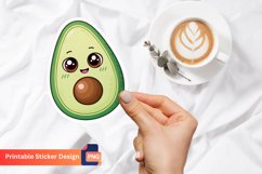 Funny Avocado Sticker, Kawaii Avocado Sticker Product Image 1