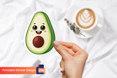 Funny Avocado Sticker, Kawaii Avocado Sticker Product Image 1