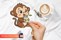 Funny Baby Animal Sticker, Baby Animal Illustrations Product Image 1