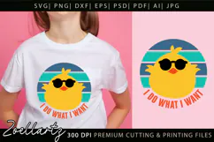 I Do What I Want Funny Chick T-shirt Design Funny Quote SVG Product Image 3