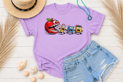 Funny Back to School PNG, Monster Apple Sublimation Product Image 3