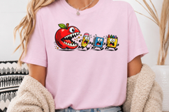 Funny Back to School PNG, Monster Apple Sublimation Product Image 4