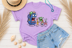 Funny Back to School PNG, Monster Backpack Sublimation Product Image 3