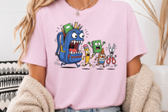 Funny Back to School PNG, Monster Backpack Sublimation Product Image 4