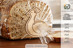 Funny Bread Bag Clip Laser Cut. Bag Clamp. Bird SVG Product Image 1