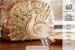 Funny Bread Bag Clip Laser Cut. Bag Clamp. Bird SVG Product Image 1