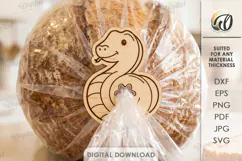Funny Bread Bag Clip Laser Cut. Bag Clamp. Snake SVG Product Image 1
