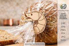 Funny Bread Bag Clip Laser Cut. Bag Clamp. Shrimp SVG Product Image 1