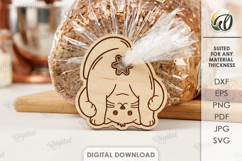 Funny Bread Bag Clip Laser Cut. Bag Clamp. Cat SVG Product Image 1