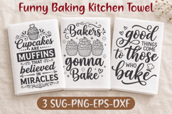 Funny Baking Kitchen Towel SVG Product Image 1