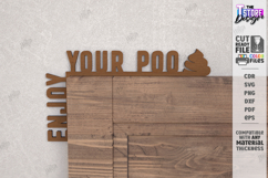 Bathroom Door Corner Laser Cut |Funny SVG| Wall Decor Laser Product Image 1