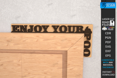 Bathroom Door Corner Laser Cut |Office Wall Sign| Funny SVG Product Image 1