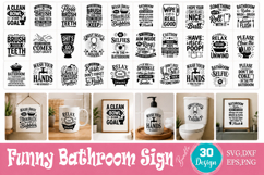 Funny Bathroom Sign SVG Bundle Product Image 1
