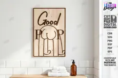 Funny Bathroom Wall Art Laser Cut | Sarcastic Toilet Sign Product Image 1