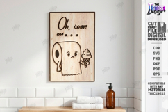 Funny Bathroom Wall Art Laser Cut | Sarcastic Toilet Sign Product Image 1