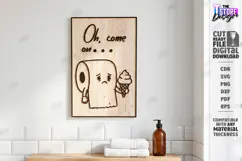 Funny Bathroom Wall Art Laser Cut | Sarcastic Toilet Sign Product Image 1