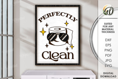Funny bathroom wall decor Laser Cut. Funny quote SVG Product Image 1