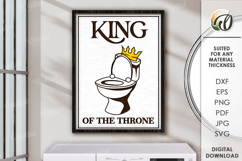 Funny bathroom wall decor Laser Cut. Funny quote SVG Product Image 1