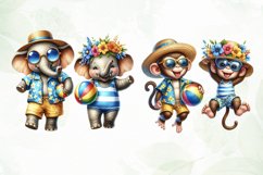 Funny Beach Animals Sublimation Clipart Product Image 2