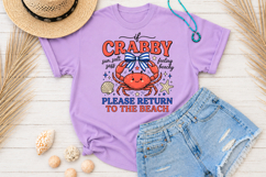Funny Beach Quotes PNG, Coquette Crab Sublimation Product Image 2