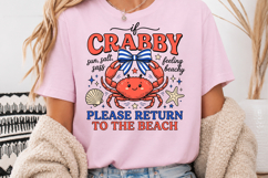 Funny Beach Quotes PNG, Coquette Crab Sublimation Product Image 3