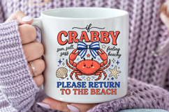 Funny Beach Quotes PNG, Coquette Crab Sublimation Product Image 4