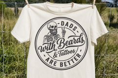 Dads With Beards And Tattoos Are Better SVG, Funny Bearded D Product Image 1