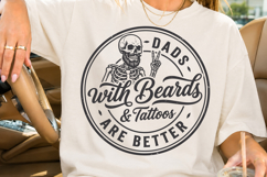 Dads With Beards And Tattoos Are Better SVG, Funny Bearded D Product Image 2