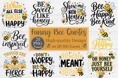Funny Bee Quotes SVG Bundle Honey Bee PNG Product Image 2
