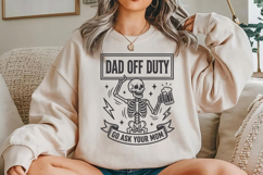 Dad Off Duty Go Ask Your Mom SVG, Funny Beer Skeleton PNG Product Image 4