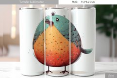 Cartoon Funny Bird Tumbler Sublimation|Grumpy Bird Product Image 1