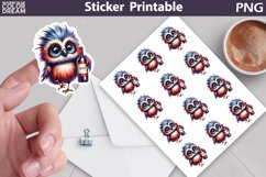 Funny Bird Sticker | Wine Sticker Product Image 1