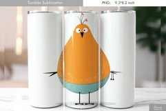 Cartoon Funny Bird Tumbler Sublimation|Grumpy Bird Product Image 1