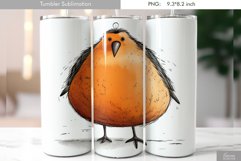 Cartoon Funny Bird Tumbler Sublimation|Grumpy Bird Product Image 1